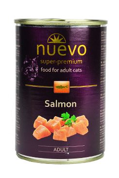 מזון רטוב משלים לחתולים בוגרים 400 גרם | Nuevo Adult Cat Salmon