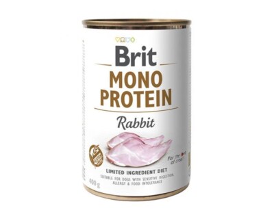 מזון רטוב לכלבים על בסיס ארנבת 400 גרם | Brit Care Mono Protein Rabbit