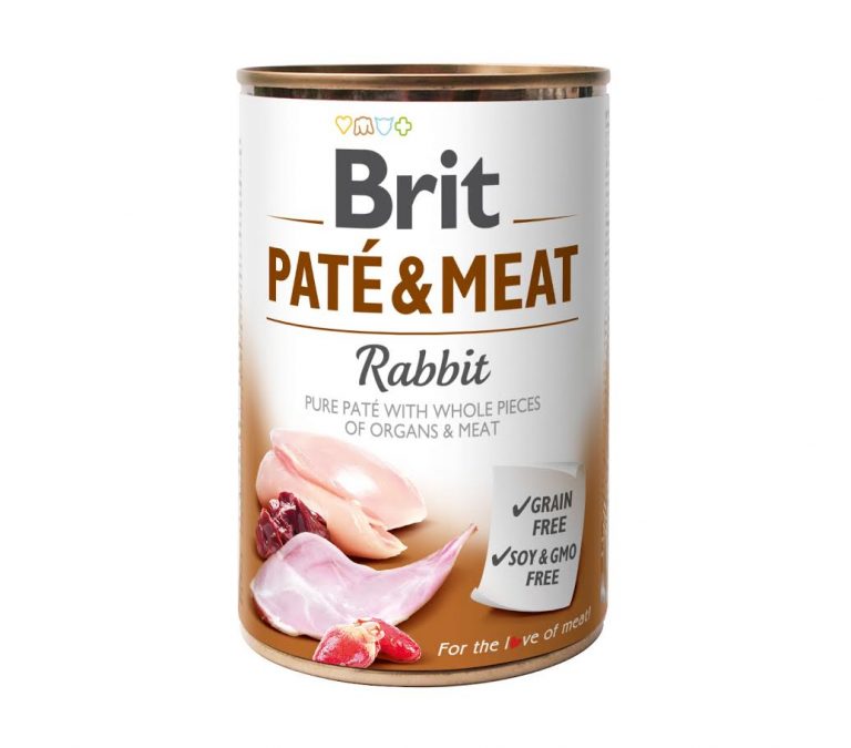 מזון רטוב לכלבים פטה עם בשר ארנבת 400 גרם | Brit Paté & Meat Rabbit