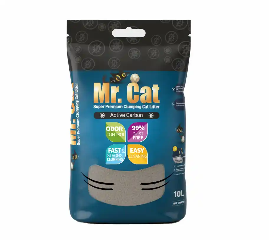חול מתגבש לחתולים בתוספת פחם פעיל 20 ליטר | Mr. Cat