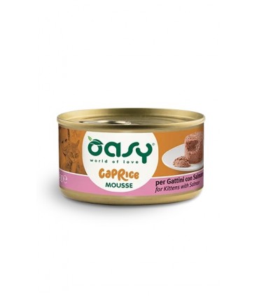 מזון רטוב מוס סלמון לגורי חתולים 85 גרם | Oasy Caprice Mousse