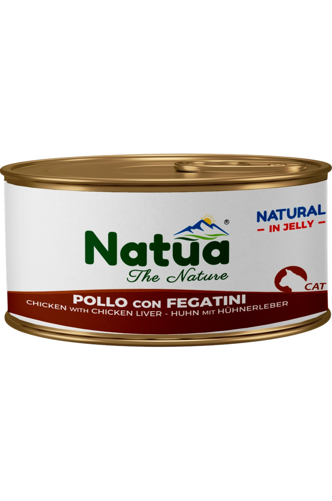 מזון רטוב משלים לחתולים עוף עם כבד 85 גרם | Natua Natural