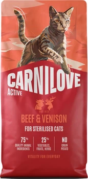 מזון יבש לחתולים מסורסים בוגרים 6 ק"ג | Carnilove Active Lamb & Wild Boar