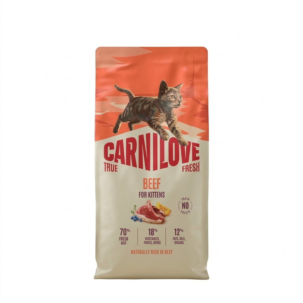 מזון יבש לגורי חתולים 2 ק"ג | Carnilove True Fresh Kitten Beef