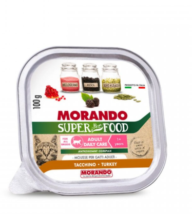 מזון רטוב לחתולים בוגרים מוס הודו 100 גרם | Monge Superfood
